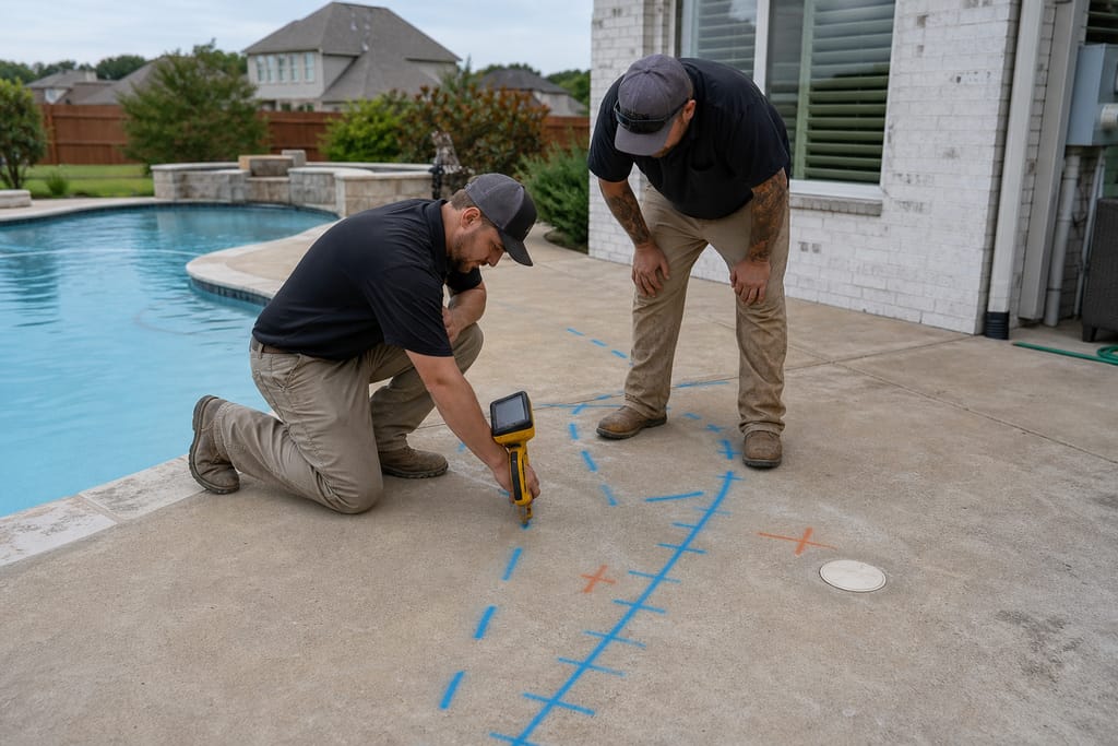Locate plumbing lines photo